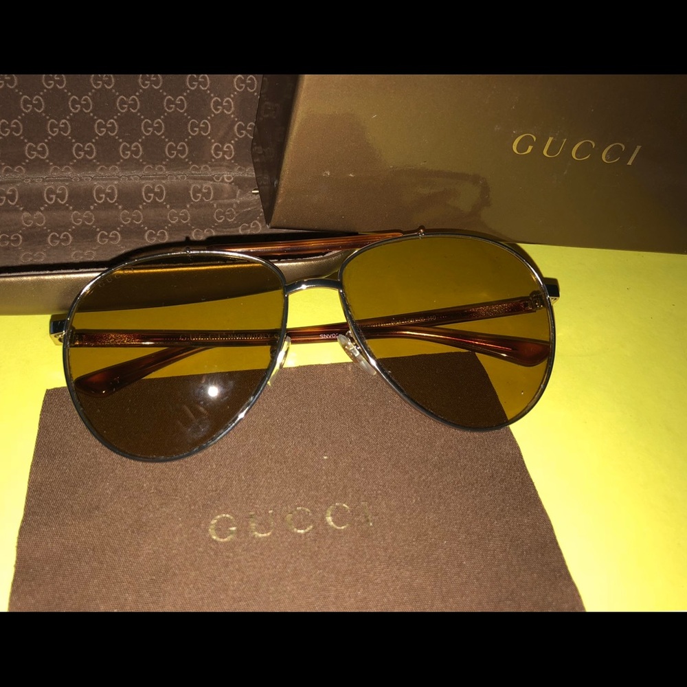 Tan Gucci glasses